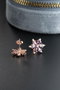 Heliophilia Silver Pendientes de Plata de Ley 925 con Baño de Oro Rosa y Circón